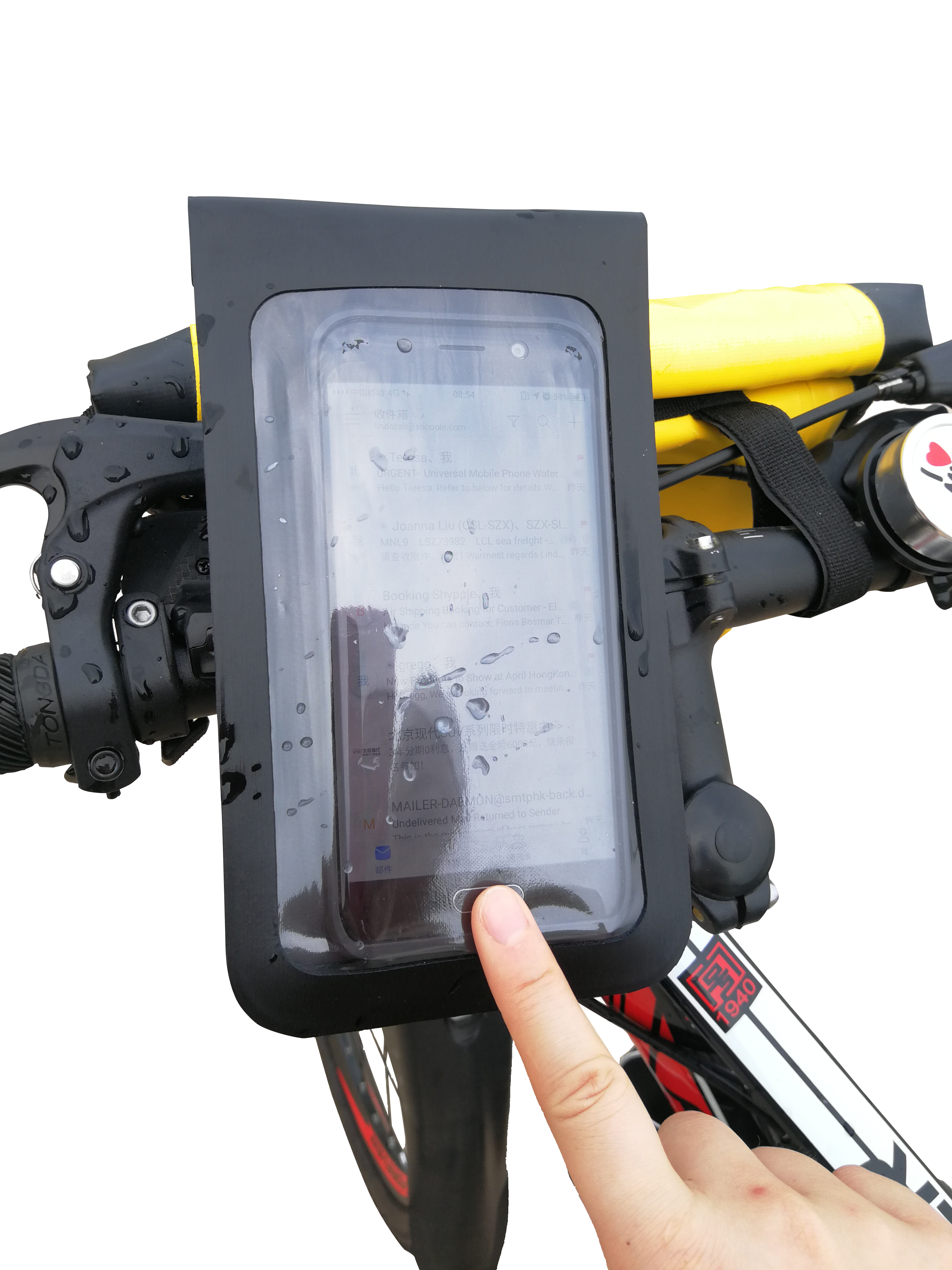 2 in 1 6 . 5 inch Waterproof Bike Mount Bag with Full screen Touch